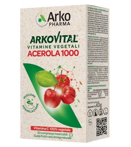 ARKOVITAL ACEROLA 1000 30CPR