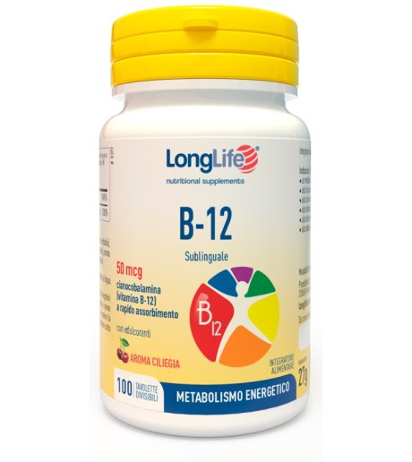 LONGLIFE B12 50MCG SUBL 100CPR