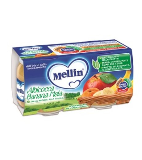 Mellin Omog Alb/ban/mel 2x100g