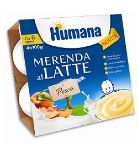 Humana Merenda Pesca 4x100g