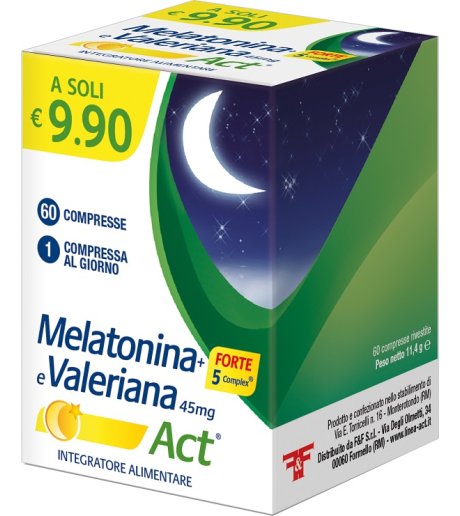 MELATONINA ACT+FT 5+VAL 60CPR