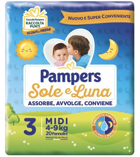 PAMPERS SOLEELUNA MIDI 20P 9495<