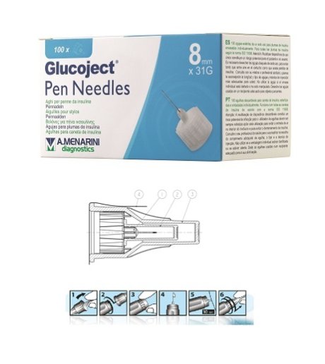 GLUCOJECT PEN NEEDLES  8MM G31