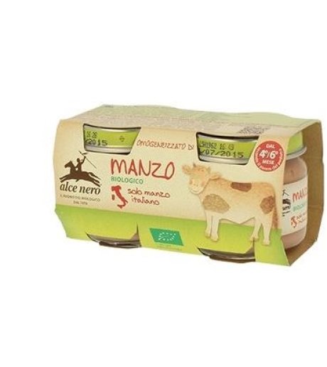 OMOGENEIZ MANZO BIO 2X80G ALCE