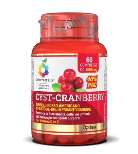 CRANBERRY C/VIT C E 60CPR OPTIMA