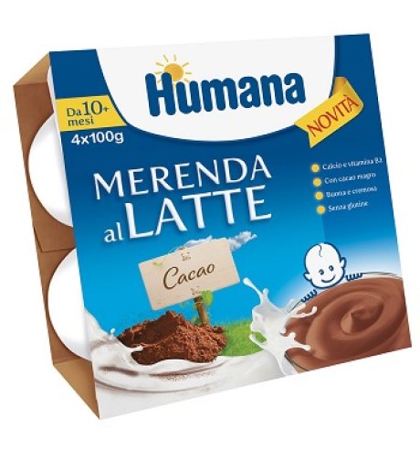 HUMANA MERENDA LATTE CIOC 4X100G