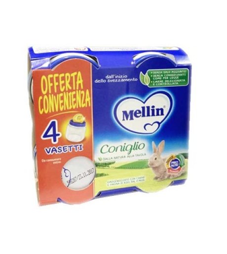 MELLIN-OMO.CONIGLIO 4X80G