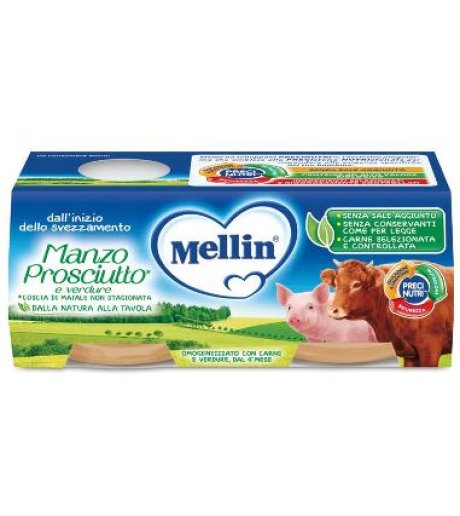 OMO MELLIN Manzo/Prosc.2x120g