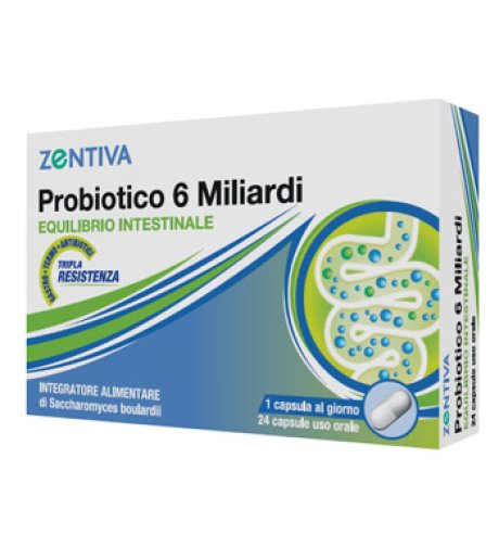 ZENTIVA PROBIOTICO 6MLD 24CPS