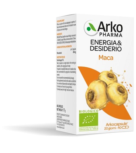 ARKOCAPSULE MACA BIO 40CPS