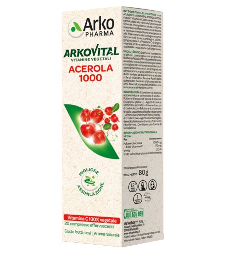 ARKOVITAL ACEROLA EFFERV 20CPR