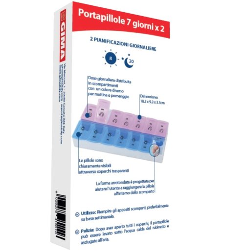 PORTAPILLOLE SETTIMANALE 7GGX2