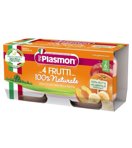 PLASMON OMOG 4 FRUTTI 2X80G