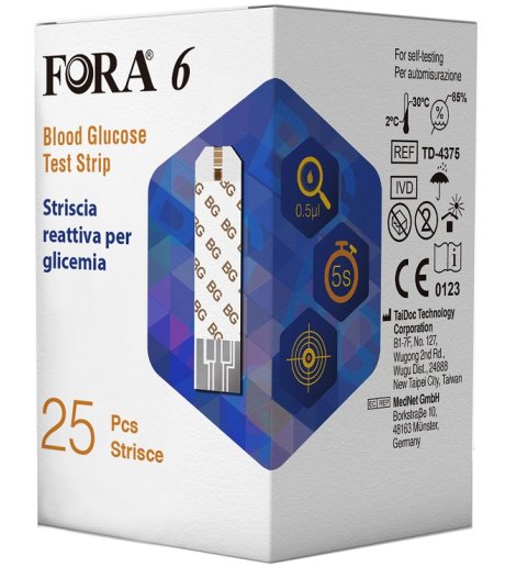 FORA 6 CONNECT STR GLICEM 25PZ