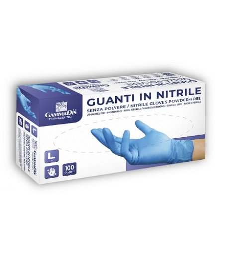 GUANTI NITRILE S/POLV M 100PZ