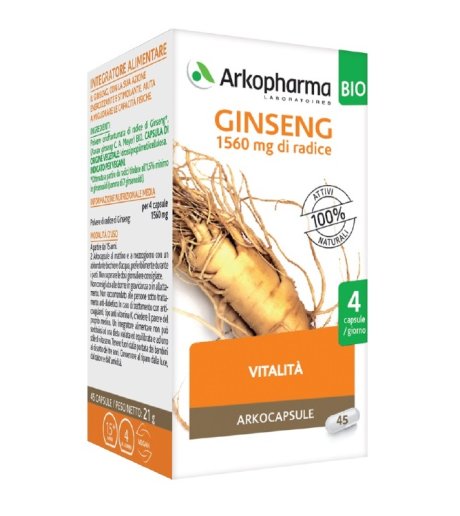 ARKOCAPSULE GINSENG 45CPS BIO