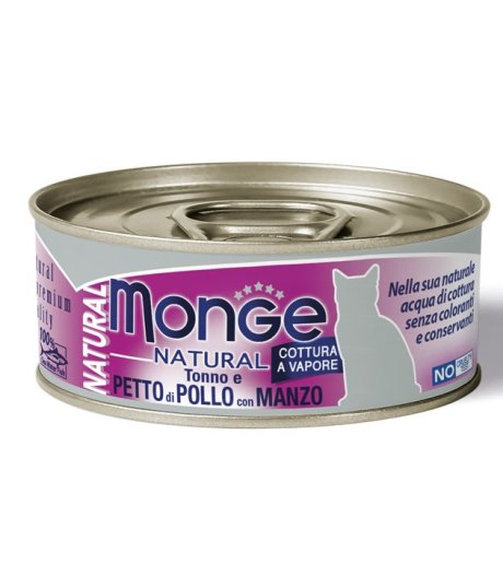 MONGE NAT POLLO/MANZO 80GR