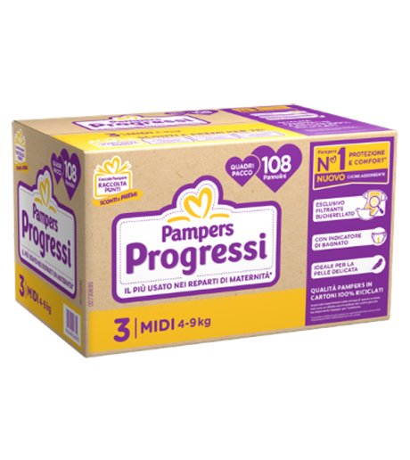 PAMPERS QU PROG MIDI 108PZ