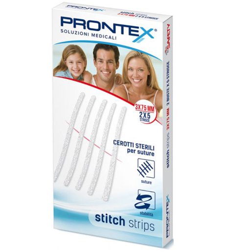 PRONTEX STITCH STRIPS 3X75 10P