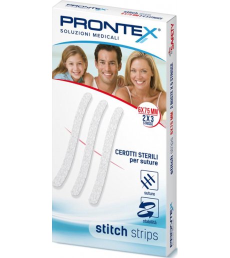 PRONTEX STITCH STRIPS 6X75 10P