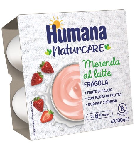 HUMANA Mer.Latte Fragola4x100g