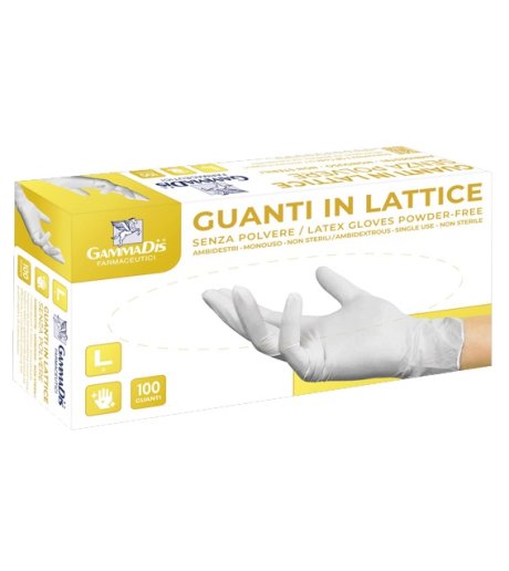 GUANTI LATTICE C/POLV M 100PZ