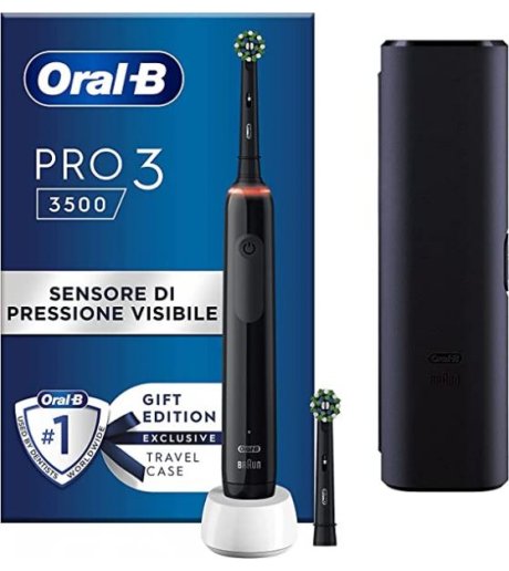 ORALB PRO 3 BLACK SPAZZ+2REF