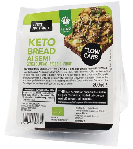 PROBIOS Keto Bread C/Semi 200g