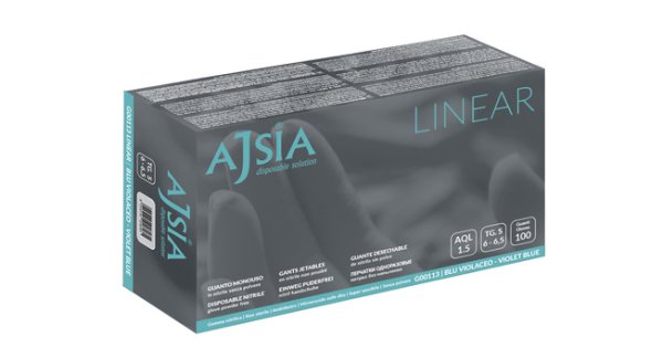 Guanti Monouso In Nitrile Soft AJSIA – Blu, Taglia M – Confezione Da 100 Pezzi – Uso Professionale E Domestico - 3