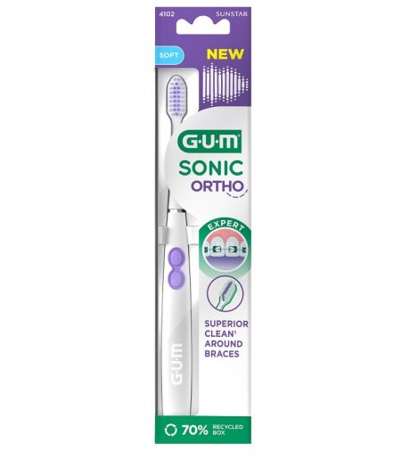 GUM Ortho Sonic Battery Toothb