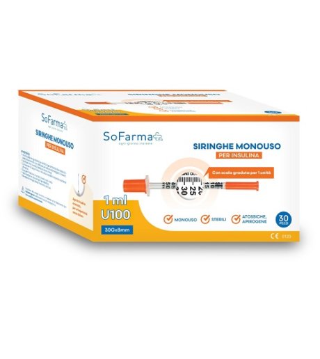SIRINGA INSULINA 1ML 30PZ SF+ SIRINGA INSULINA 1ML 30PZ SF+