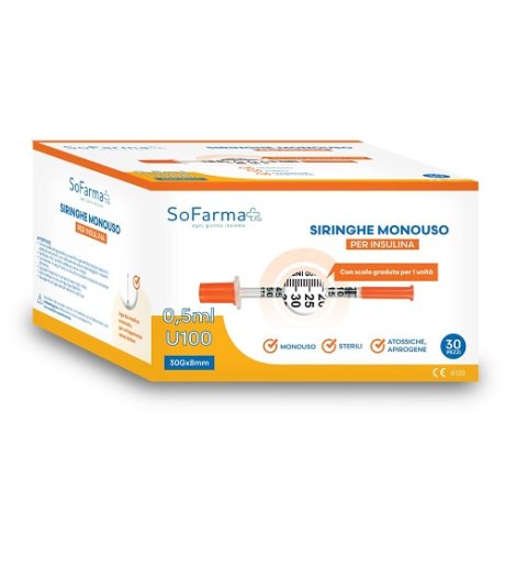 SIRINGA INSULINA 0,5ML 30PZ SF+ SIRINGA INSULINA 0,5ML 30PZ SF+