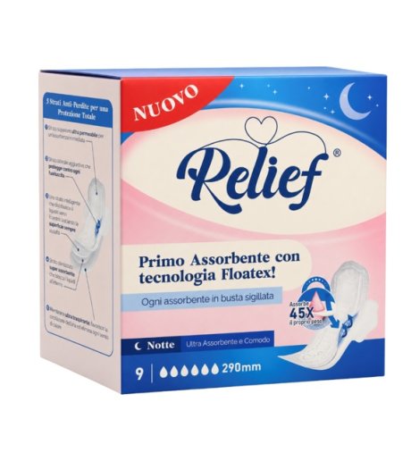 RELIEF ASSORBENTI NOTTE 9PZ