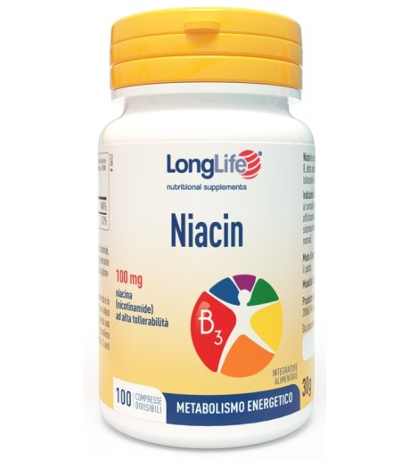 LONGLIFE NIACIN 100MG 100CPR