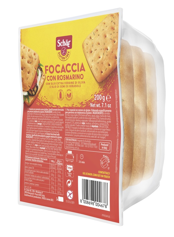 DR.SCHAR (SCHAER) SpA SCHAR FOCACCIA ROSMARINO 200G