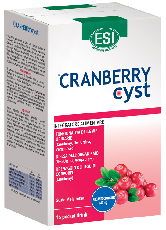 ESI Srl CRANBERRY CYST POCK DRINK 16BUS
