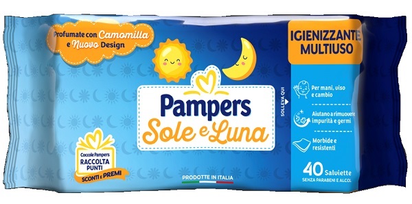 FATER SpA PAMPERS WIPES SOLE&LUNA 40PZ